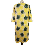 Essential Antwerp Yellow Green Floral Dress with Pockets Size EU 40 UK 12