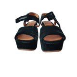 Chie Minara Women's Dark Green Velour Heels Sandals Size 5/ 38