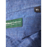 William Crabtree Navy Linen Shirt Size 15.5
