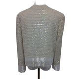 Frank Usher Womens Sequin Silk Blazer Size 14