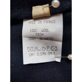 Mr & Mrs MACLEOD Navy Wool Blouse Size 40 FR / 12 UK