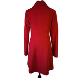 Fleurette Womens Red Pure Wool Coat Size US 6 UK 10