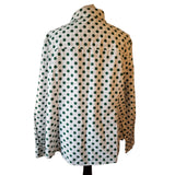 Boden White Green Dot Cotton Shirt Size 22R