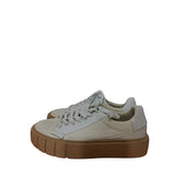 Primury White Womens Leather Sneakers, Size 5 UK  38 EU