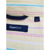 Zegna Sport Men's Yellow Stripe Shirt Size XL