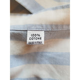 NATALINO Men's White Blue Stripe Shirt Size 39 / 15.5