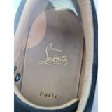 Christian Louboutin Louis Junior Spikes Suede Low-Top Sneakers (Black) Size 7