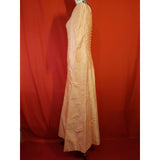 Peach Ocassion Silk Maxi Custom Dress with Bolero, Size 8/10