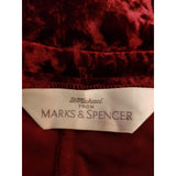 Marks & Spencer Burgundy Velour Long Dress Size 10