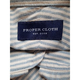 Proper Cloth Men's Blue White Stripe Shirt Size S