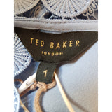 Ted Baker Blue Lace Blouse Top, Size 1 / 8