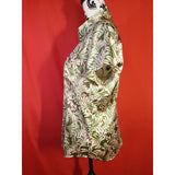 BCBGMAXAZRIA Leaves Print Silk Blouse Size M