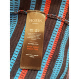 Hobbs Black Blue Red Stripe Stripe Knit Dress Size 8