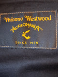 Vivienne Westwood Black Cotton Blazer Jacket Size 12