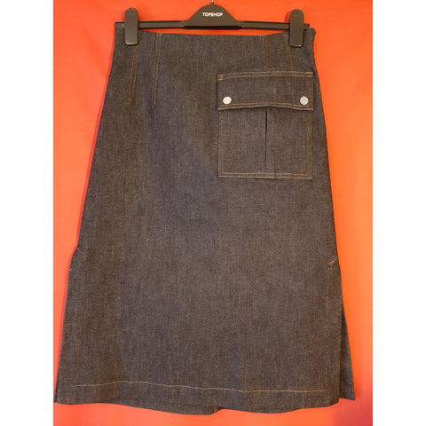 DIANE VON FURSTENBERG Navy Denim Skirt Size 6 US / 10 UK