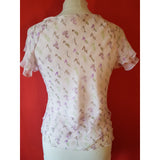 Fenn Wright Manson Long Lilac 100% Silk Skirt Suit Size 6