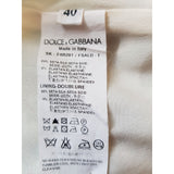 Dolce & Gabbana White Floral Print Skirt Size 40 IT 8 UK