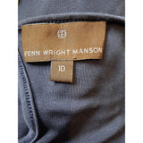 Fenn Wright Manson Navy Sleeveless Cowl Neck Top Blouse Size UK 10