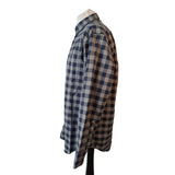 Charles Tyrwhitt Mens Navy Grey Plaid Check Long Sleeve Casual Shirt Size M
