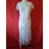 Fenn Wright Manson Long Lilac 100% Silk Skirt Suit Size 6