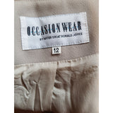 After Six at Ronald Joyce Grey Embroidered Skirt Suit Size 12