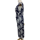 Jolie Moi Navy White Floral Print Dress, Size 12