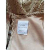 Zara Collection Women's Beige Gold Top Size L