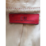 Carolina Herrera Gold Skirt Suit Size 12 UK 40 EU