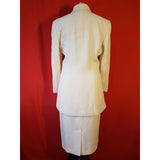 Condici Set White Embroidered Skirt Suit Size 12