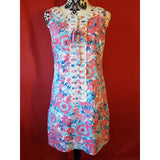 Lily Pulitzer White Red Blue Dress Cotton Size 4 / S