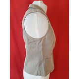 Cerruti Club Women's Beige Stripe Waistcoat Size 14