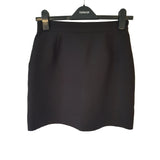 Valentino Black Wool Silk Skirt with Pockets Size 38 IT / XS
