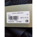 Allsaints Women's Misha Black Net Long Open Front Cardigan Size XS RRP£159.