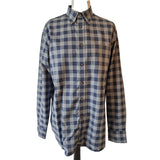 Charles Tyrwhitt Mens Navy Grey Plaid Check Long Sleeve Casual Shirt Size M