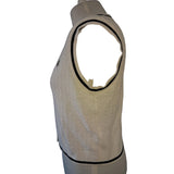 Fred Perry Womens White Button Through Knitted Tank Size 10