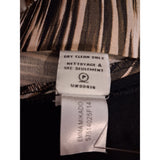 Diane von Furstenberg Black Beige Wool Silk Jersey Printed Skirt Size 6 US / S