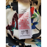 Redherring White Multicolour Butterfly Print Top Size 16
