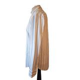 NATALINO Men's White Blue Stripe Shirt Size 39 / 15.5