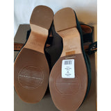 Chie Minara Women's Dark Green Velour Heels Sandals Size 5/ 38