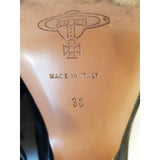 Vivienne Westwood Black Leather Wing Ankle Boots Size 38 EU 5 UK