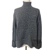 John Lewis Women's Charcoal Grey Fleck Cable Knit Jumper Size 10