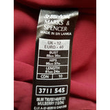 Marks & Spencer Mulberry Floral Print Dress Size 12