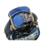 Versace Jeans Blue Women's Rucksack Versace Jeans Style Faux Leather Backpack