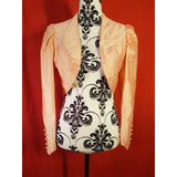 Peach Ocassion Silk Maxi Custom Dress with Bolero, Size 8/10