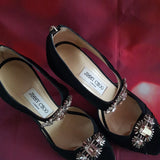 JIMMY CHOO high heel black shoes size 4.5 / 37.5