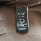 M&S Women's Olive Skirt Size 12 / 40.