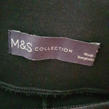 M&S Womens Black leggings with small black diamonds Size 12