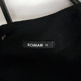 ROMAN Womens Black Top Size  12.