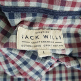 JACK WILLS Mens Red Blue Check Shirt Side L