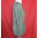 AKD-A-WEST Womens Mint Green Sequin Jumper Size 12.